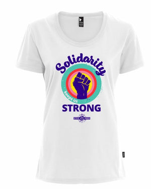 Solidarity Keeps us Strong  Women's Tapered T-shirt
