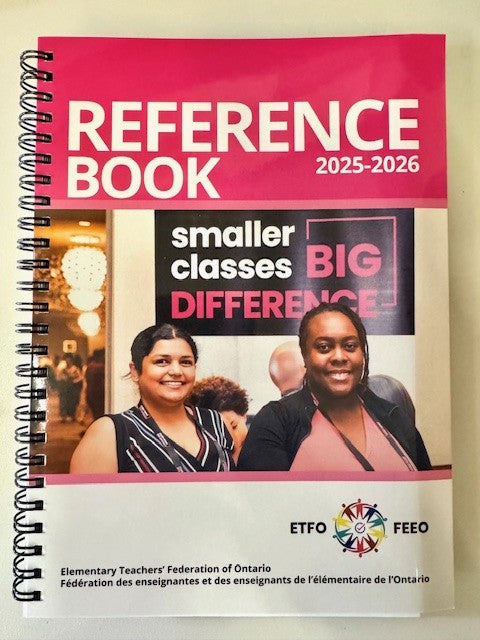 Reference Book 2025 2026 Elementary Teachers Federation Of Ontario