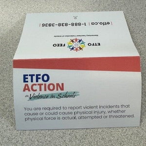 ETFO’s Action on Violence Wallet Card